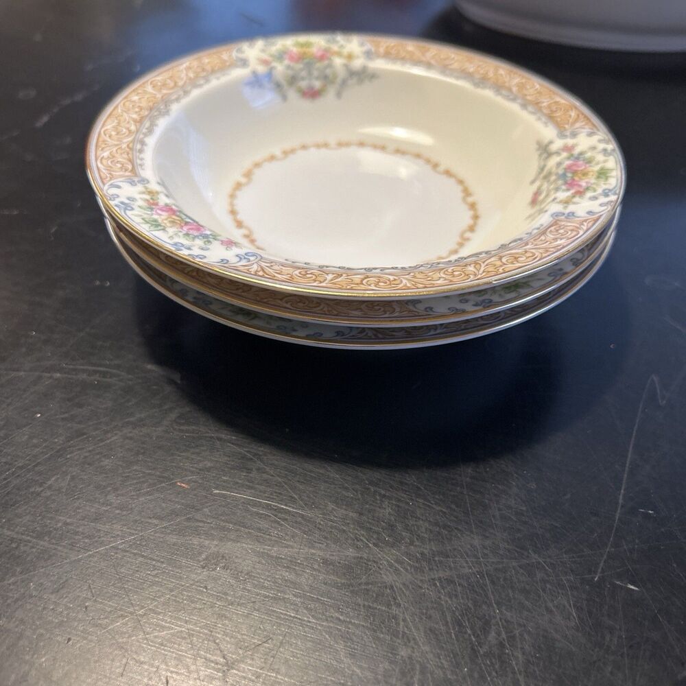 Noritake 8 1/8” Soup/Salad Bowls Occupied Japan RO16 Rose Set of 4